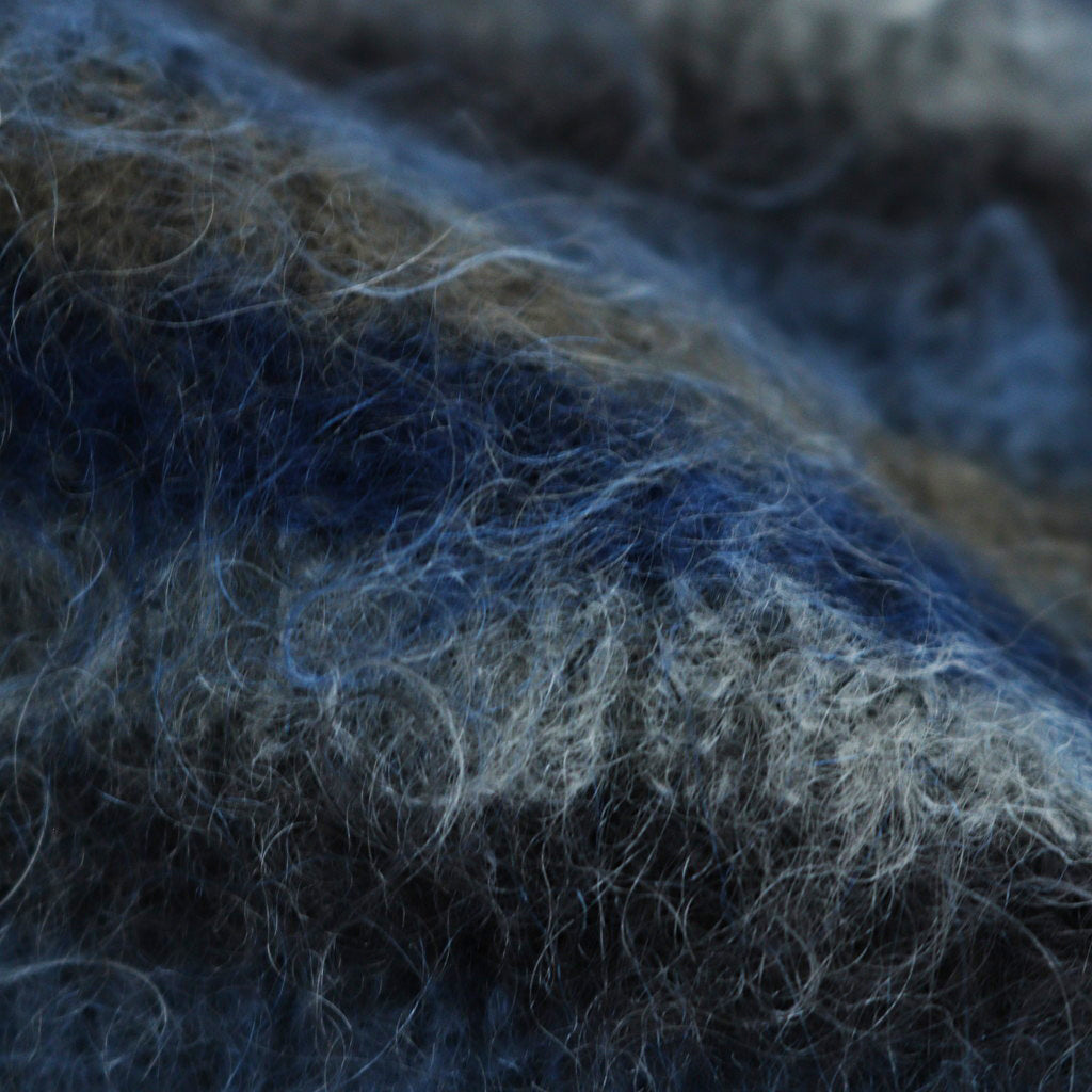 MOHAIR BORDER SWEATER #BLUE×CHARCOAL [YK24FW0824S]