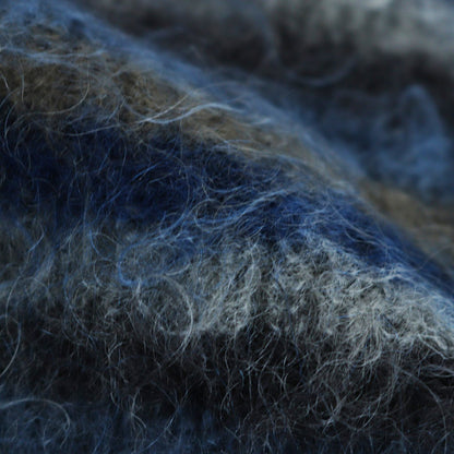 MOHAIR BORDER SWEATER #BLUE×CHARCOAL [YK24FW0824S]