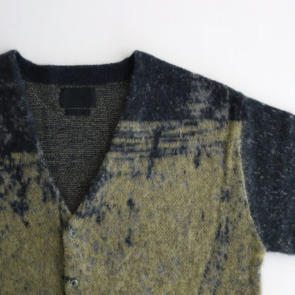 JACQUARD MOHAIR CARDIGAN #YELLOW [YK24FW0814S]