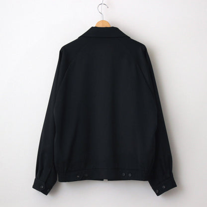 W/SI SATIN ZIP UP SHORT JACKET #BLACK [ST.1068]