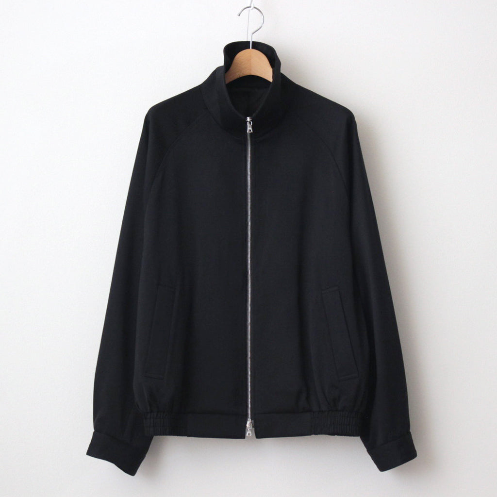 W/SI SATIN ZIP UP SHORT JACKET #BLACK [ST.1068]