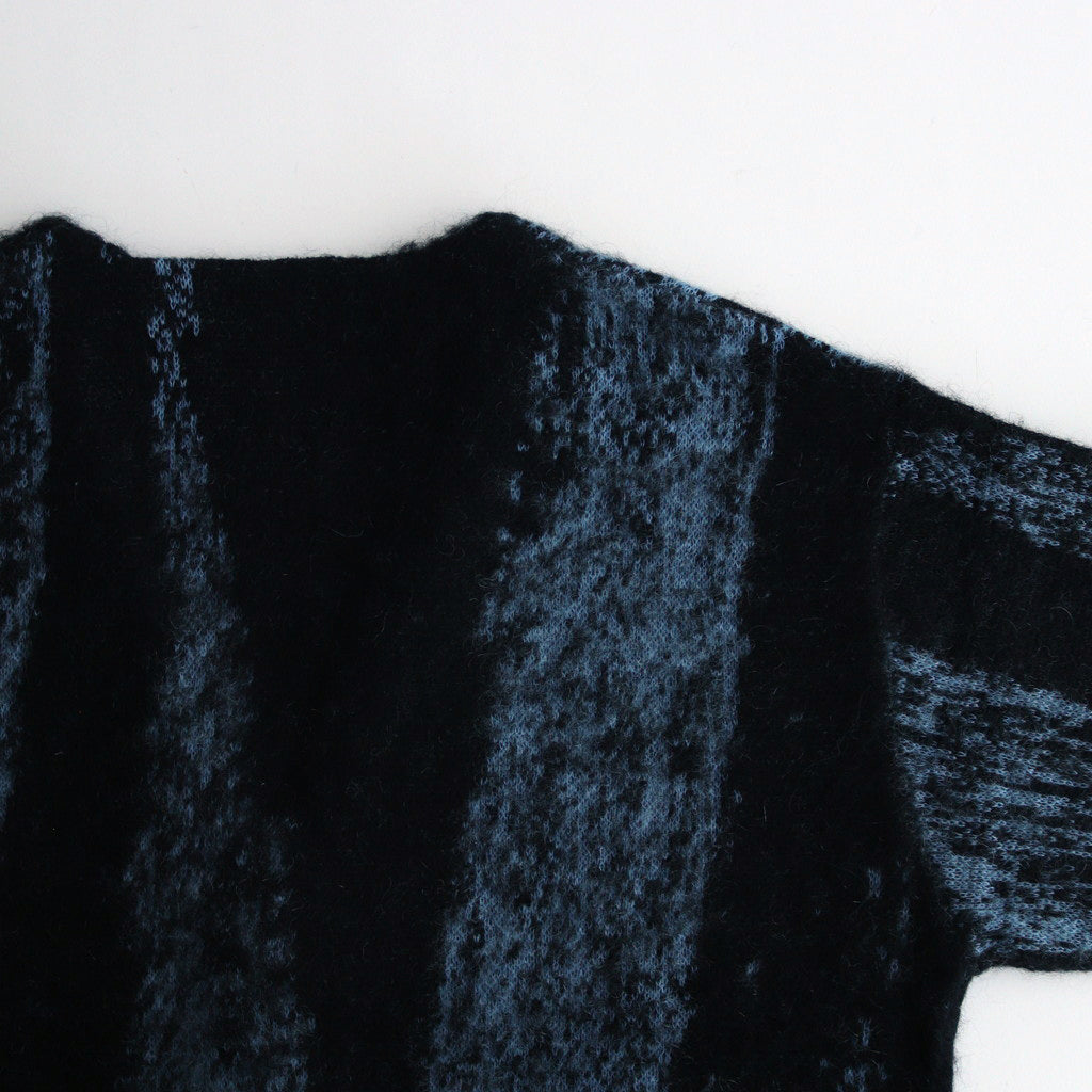 JACQUARD MOHAIR CARDIGAN #BLUE [YK24FW0814S]