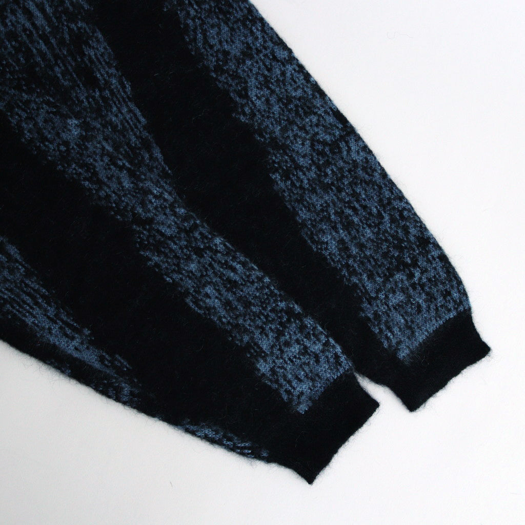 JACQUARD MOHAIR CARDIGAN #BLUE [YK24FW0814S]