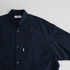 Solotex Twill S/S Oversized Box Shirt #NAVY [GM241-50291B]