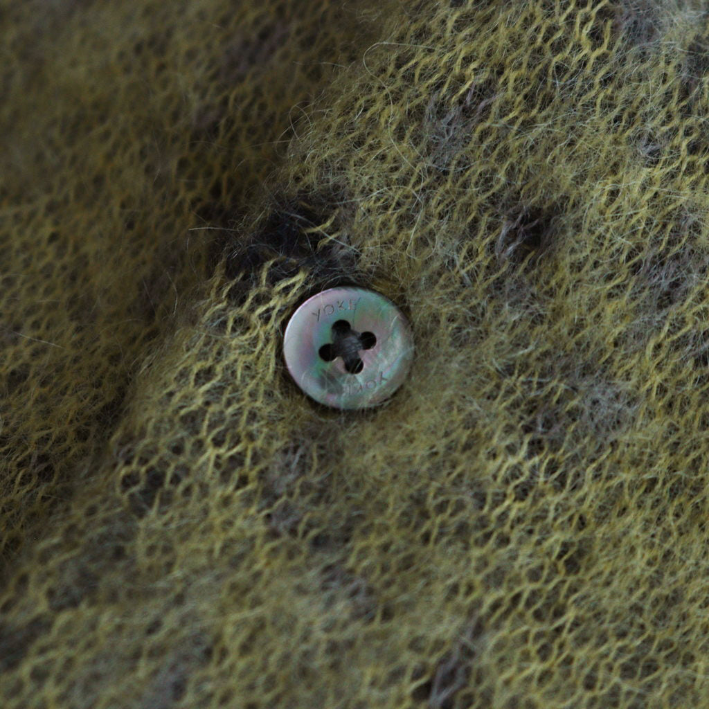 JACQUARD MOHAIR CARDIGAN #YELLOW [YK24FW0814S]