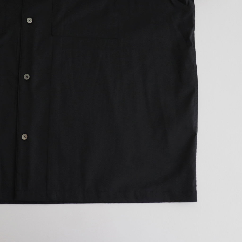 Solotex Twill S/S Oversized Box Shirt #BLACK [GM241-50291B]