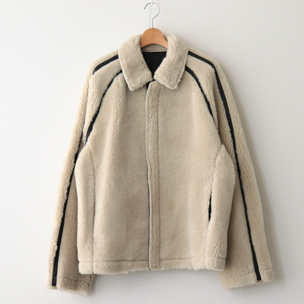 WOOL FUR FLIGHT JACKET #BEIGE [ST.629]