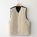 WOOL FUR REVERSIBLE VEST #BEIGE [ST.630]