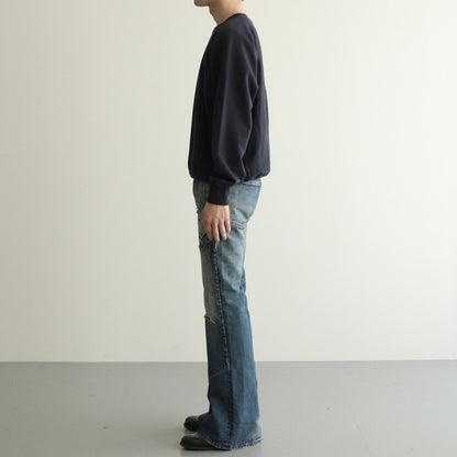 FADED MODERN WESTERN FLARED TROUSERS #FADED INDIGO [2441000412]