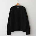 EX FINE LAMBS CREW NECK KNIT LS #BLACK [ST.691]