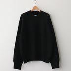 EX FINE LAMBS CREW NECK KNIT LS #BLACK [ST.691]