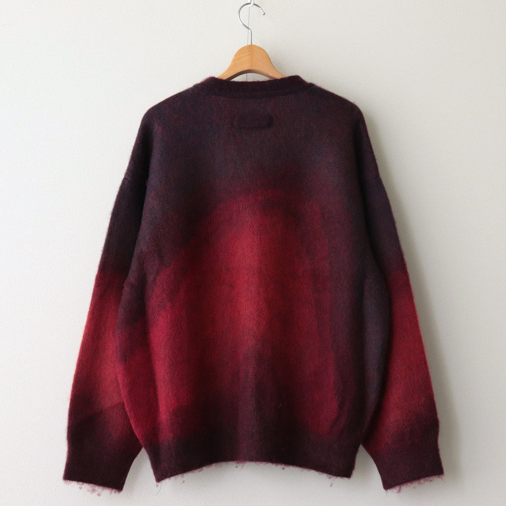 GRADATION MOHAIR CARDIGAN #RED [ST.699]