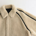 WOOL FUR FLIGHT JACKET #BEIGE [ST.629]