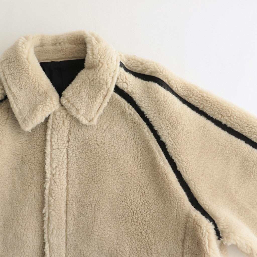 WOOL FUR FLIGHT JACKET #BEIGE [ST.629]