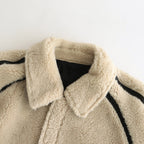 WOOL FUR FLIGHT JACKET #BEIGE [ST.629]