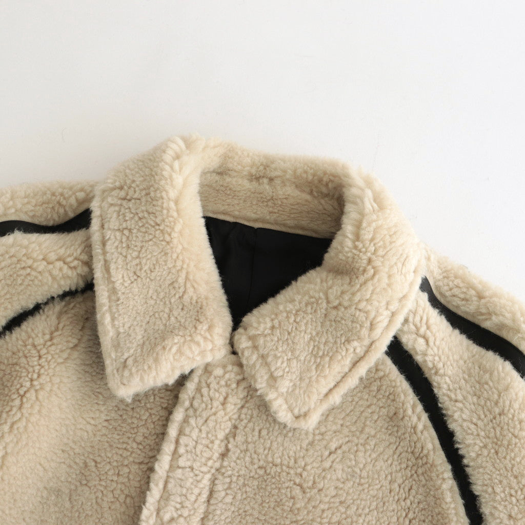 WOOL FUR FLIGHT JACKET #BEIGE [ST.629]
