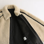 WOOL FUR FLIGHT JACKET #BEIGE [ST.629]