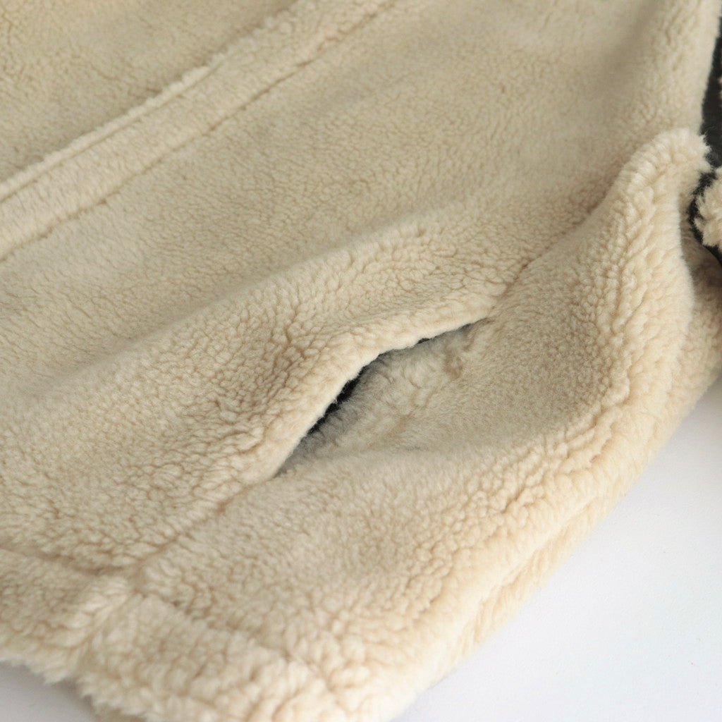 WOOL FUR FLIGHT JACKET #BEIGE [ST.629]