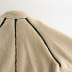 WOOL FUR FLIGHT JACKET #BEIGE [ST.629]