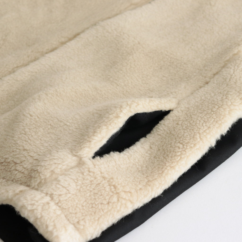 WOOL FUR REVERSIBLE VEST #BEIGE [ST.630]