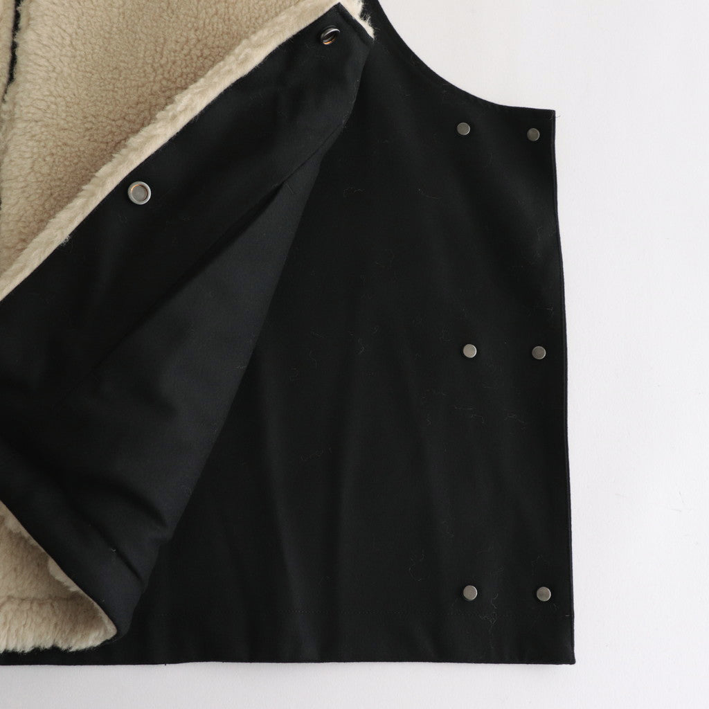 WOOL FUR REVERSIBLE VEST #BEIGE [ST.630]