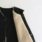 WOOL FUR REVERSIBLE VEST #BEIGE [ST.630]