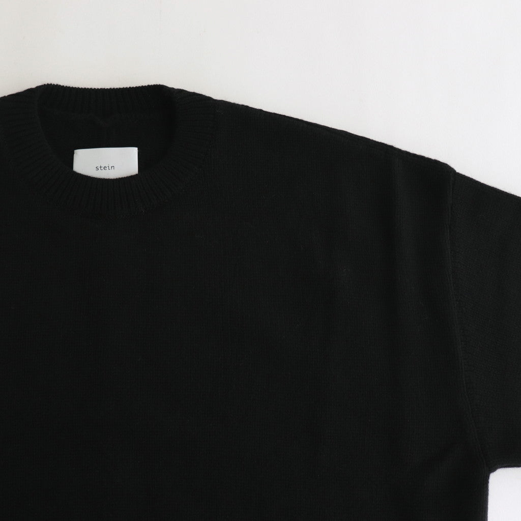 EX FINE LAMBS CREW NECK KNIT LS #BLACK [ST.691]