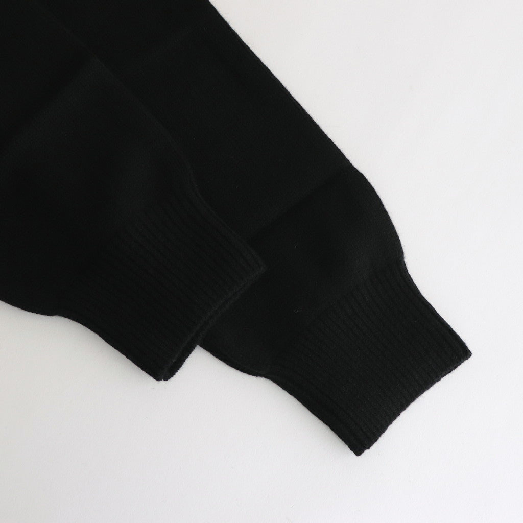 EX FINE LAMBS CREW NECK KNIT LS #BLACK [ST.691]