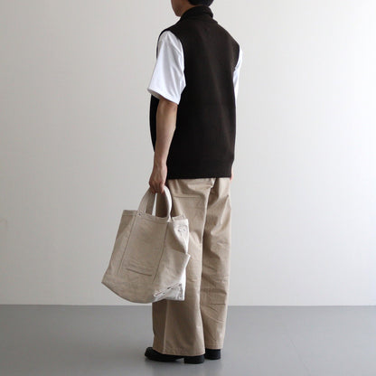 OVERSIZED DRIVERS KNIT ZIP VEST #MILITARY KHAKI [ST.697]