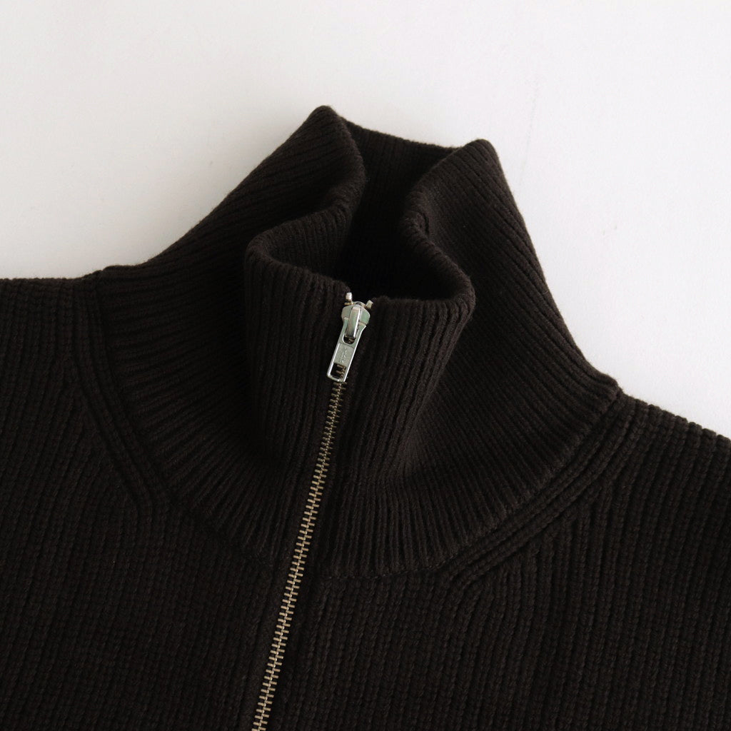 OVERSIZED DRIVERS KNIT ZIP VEST #MILITARY KHAKI [ST.697]