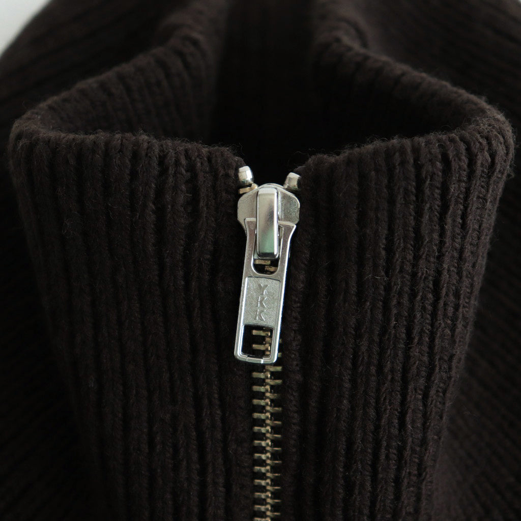 OVERSIZED DRIVERS KNIT ZIP VEST #MILITARY KHAKI [ST.697]