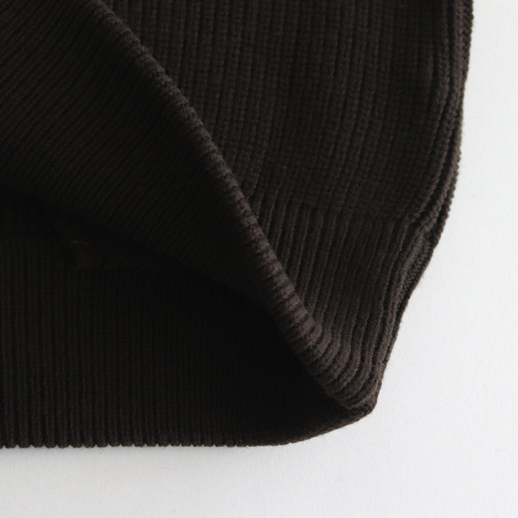 OVERSIZED DRIVERS KNIT ZIP VEST #MILITARY KHAKI [ST.697]