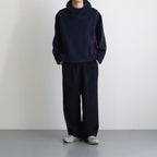 Wool Fleece Hoodie #NAVY [GU233-70164]