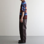 Cotton Linen Back Sateen Military Trousers #BROWN [TP241-40017]