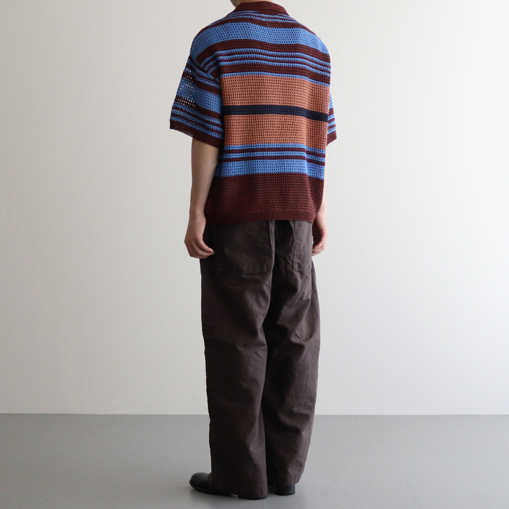 Cotton Linen Back Sateen Military Trousers #BROWN [TP241-40017]