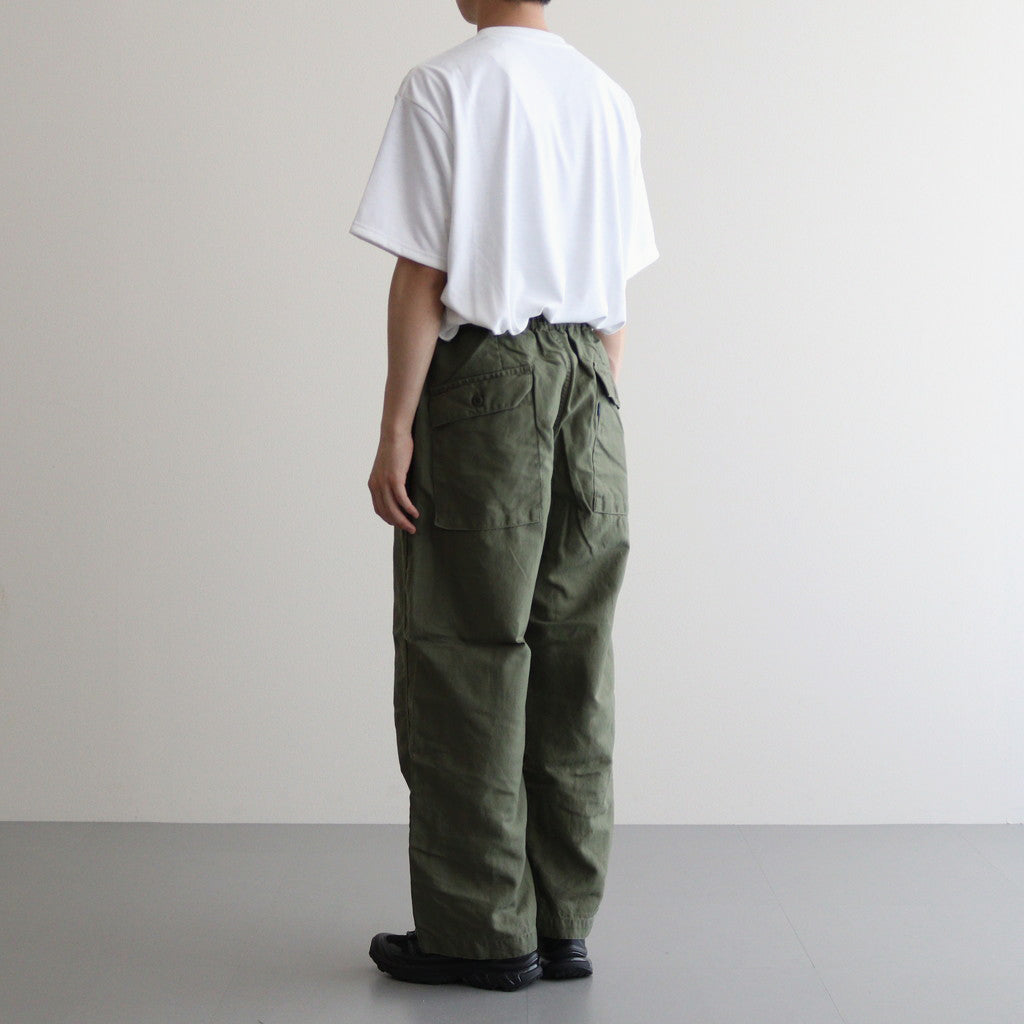 Cotton Linen Back Sateen Military Trousers #KHAKI [TP241-40017]
