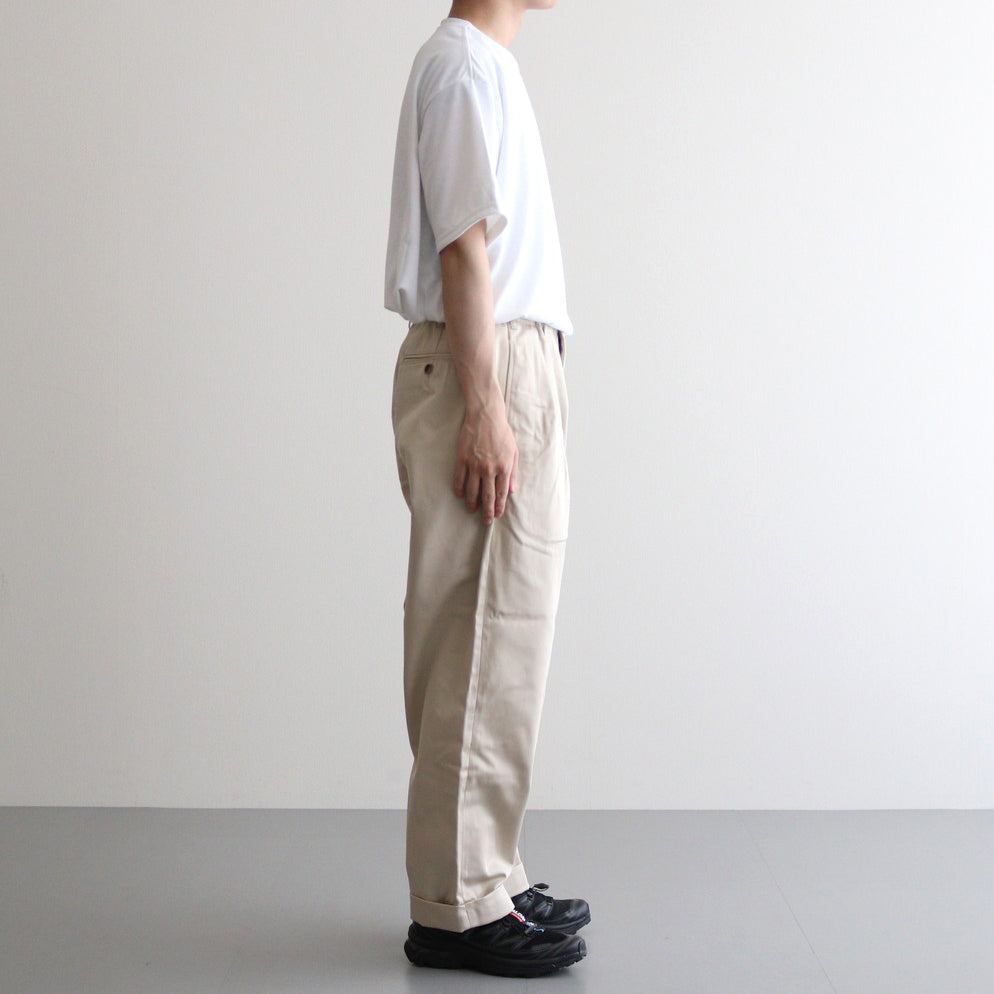 Cotton Chino Tuck Trousers #BEIGE [TP241-40019B]