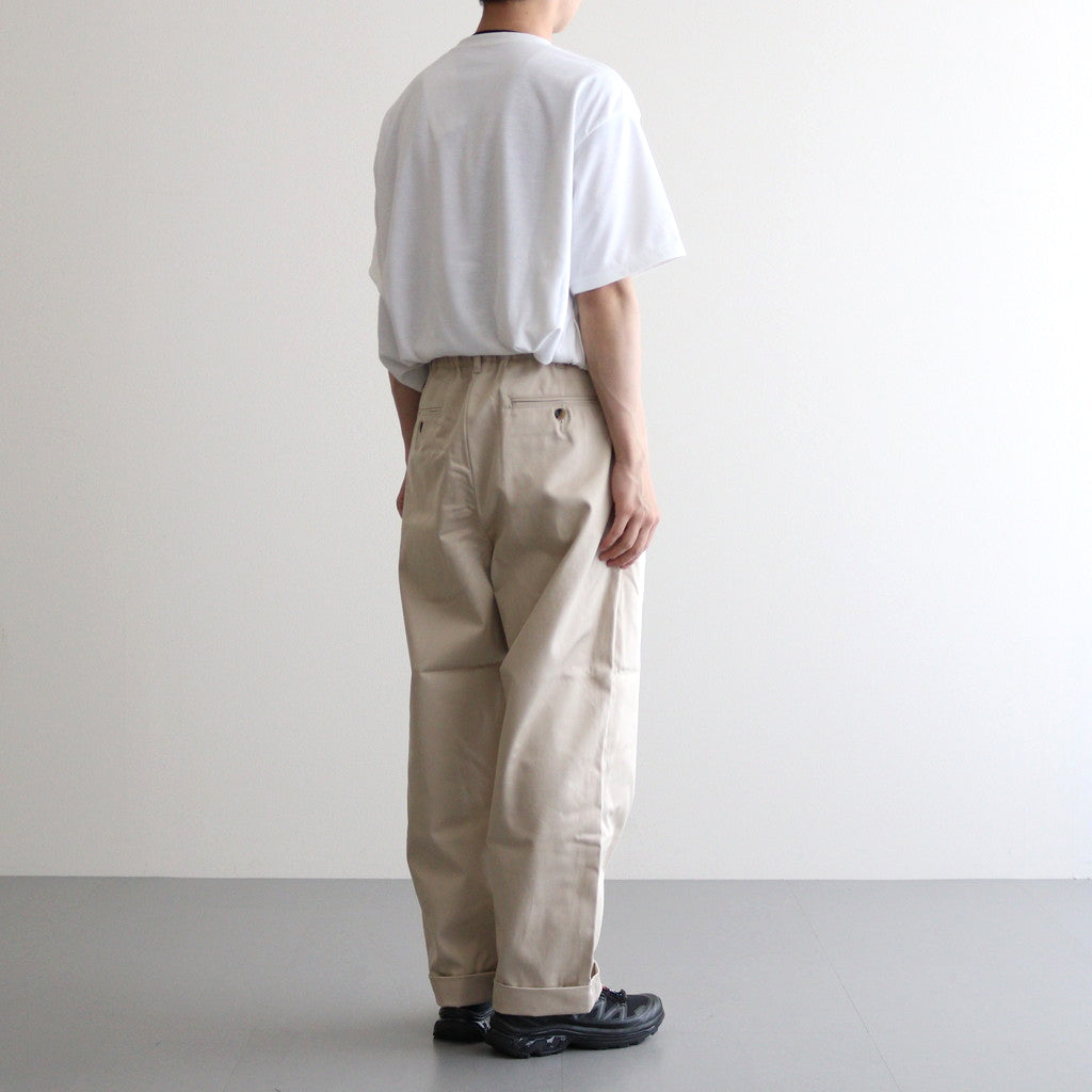 Cotton Chino Tuck Trousers #BEIGE [TP241-40019B]