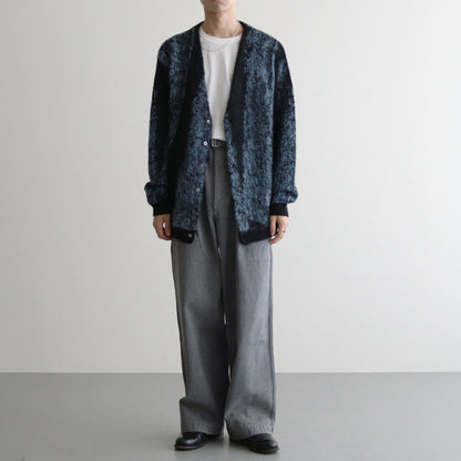 JACQUARD MOHAIR CARDIGAN #BLUE [YK24FW0814S]