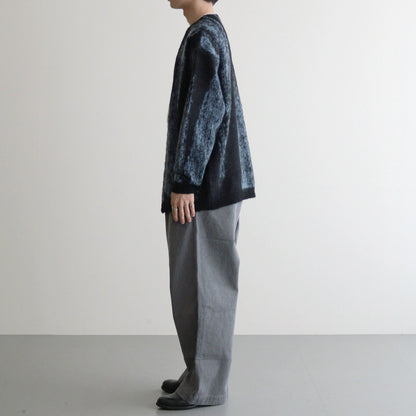 JACQUARD MOHAIR CARDIGAN #BLUE [YK24FW0814S]