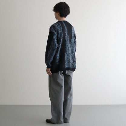 JACQUARD MOHAIR CARDIGAN #BLUE [YK24FW0814S]