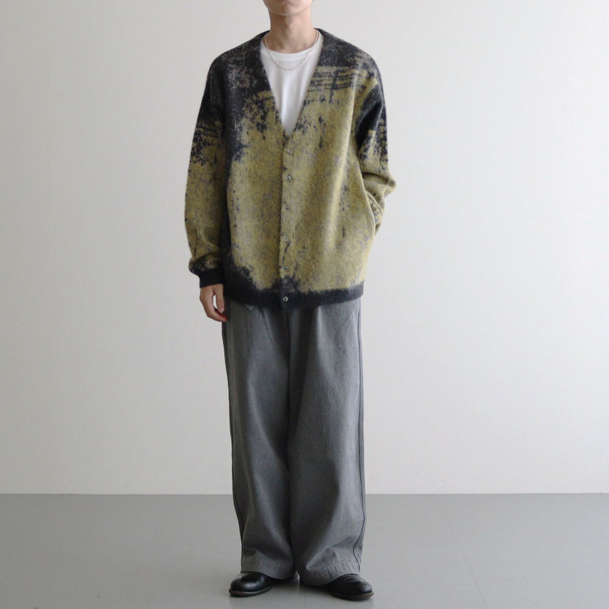 JACQUARD MOHAIR CARDIGAN #YELLOW [YK24FW0814S]