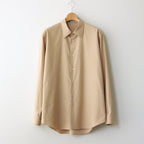 WASHED FINX TWILL SHIRT #LIGHT BROWN [A23AS01TN]