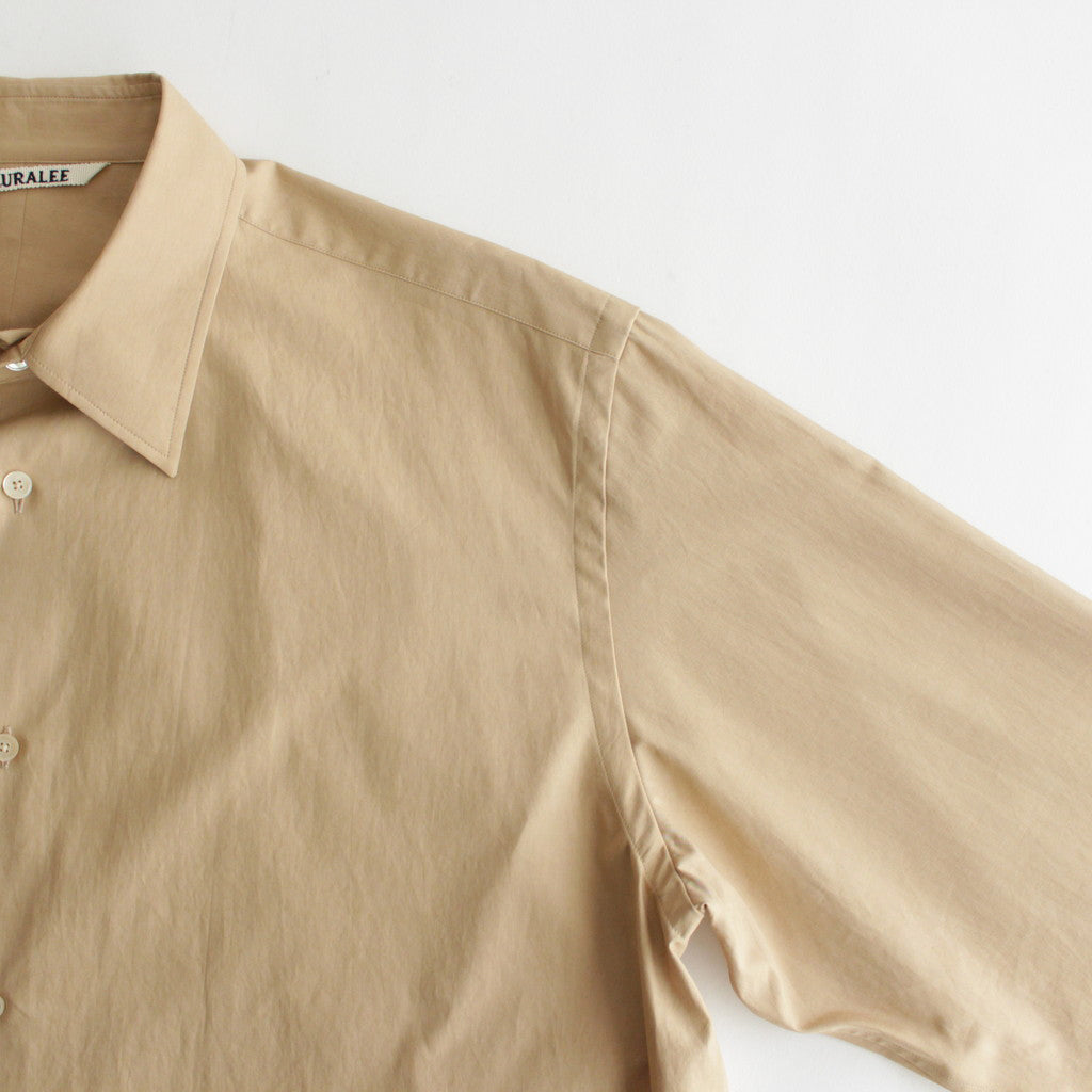 WASHED FINX TWILL SHIRT #LIGHT BROWN [A23AS01TN] – ciacura