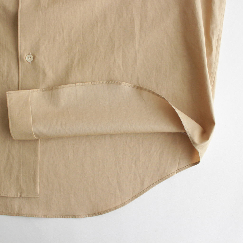 WASHED FINX TWILL SHIRT #LIGHT BROWN [A23AS01TN] - ciacura 三重県