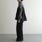 Wool Nylon Gabardine Shell Jacket #GRAYｘBLACK [GM243-30046]