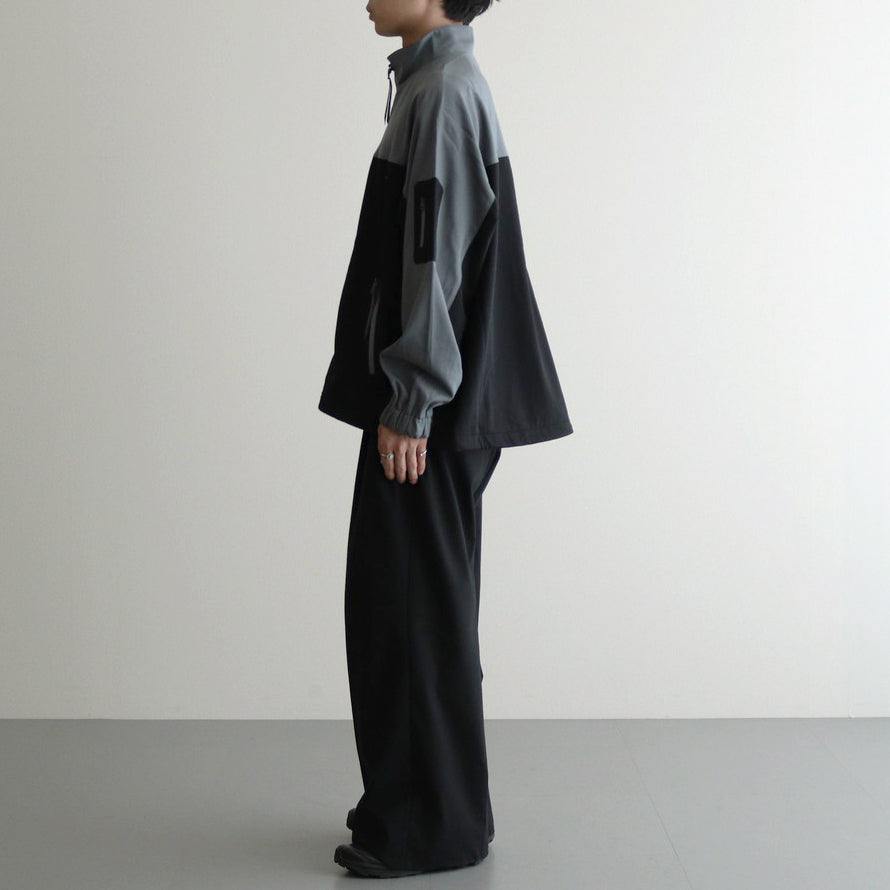 Wool Nylon Gabardine Shell Jacket #GRAYxBLACK [GM243-30046]