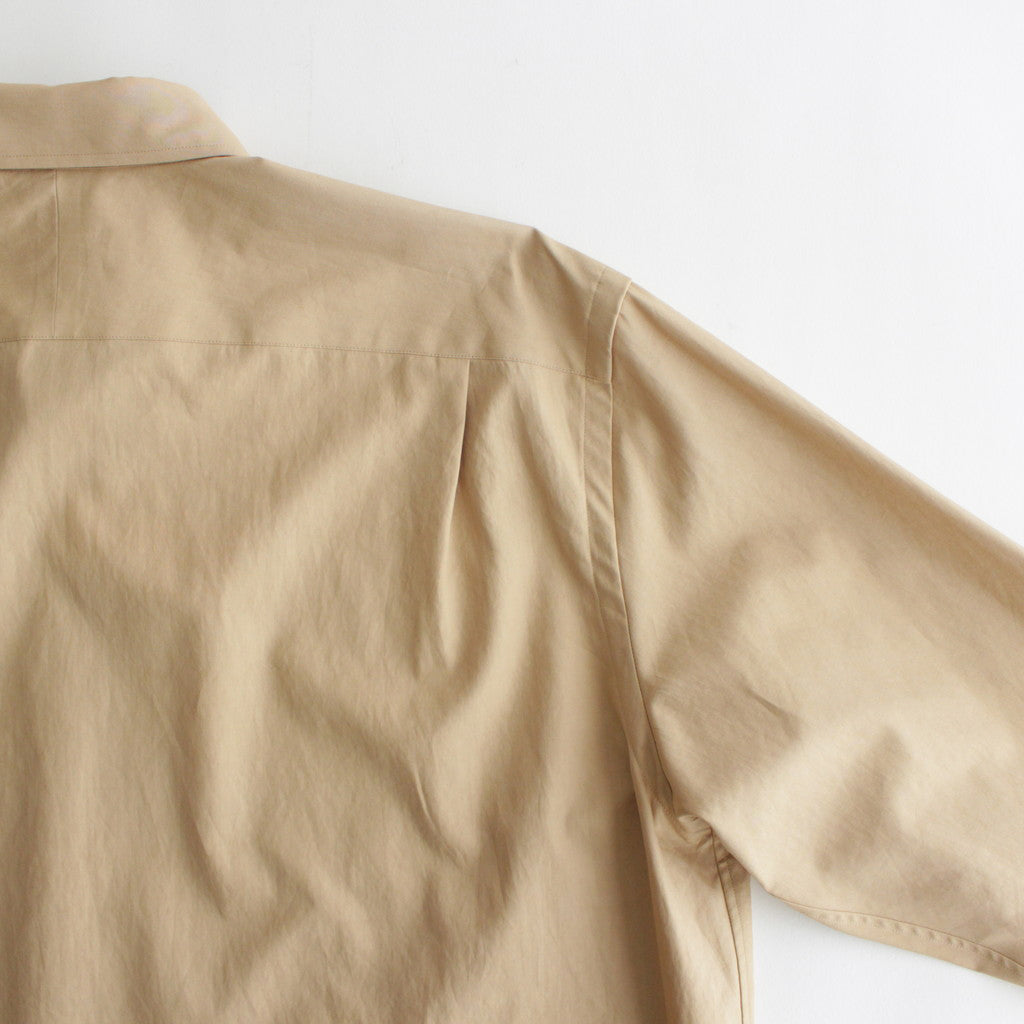 WASHED FINX TWILL SHIRT #LIGHT BROWN [A23AS01TN] - ciacura 三重県