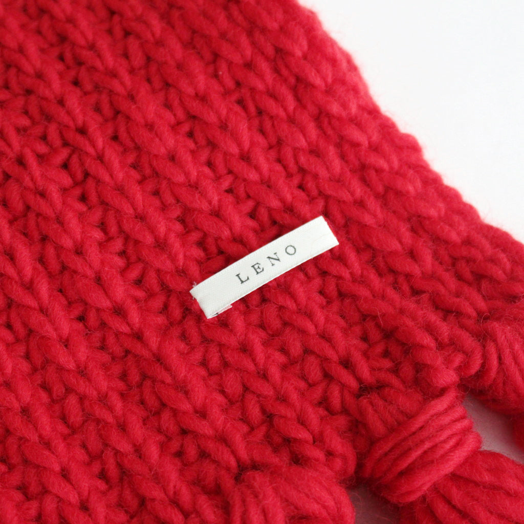 CHUNKY KNIT SCARF #RED [L2302-AC010]