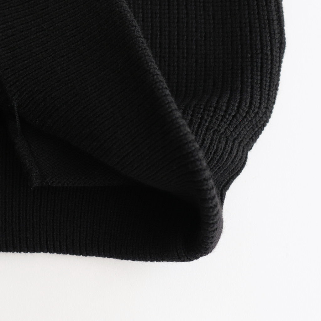 OVERSIZED DRIVERS KNIT ZIP JACKET #BLACK [ST.995]